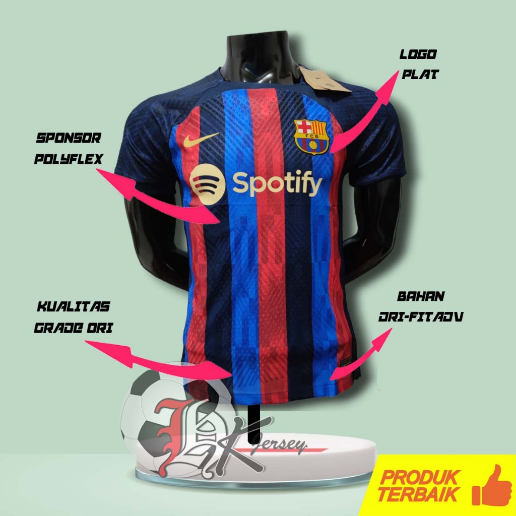 Jual JERSEY BOLA BARCELONA HOME LONGSLEEVE 2022/2023 GRADE ORI | Shopee ...