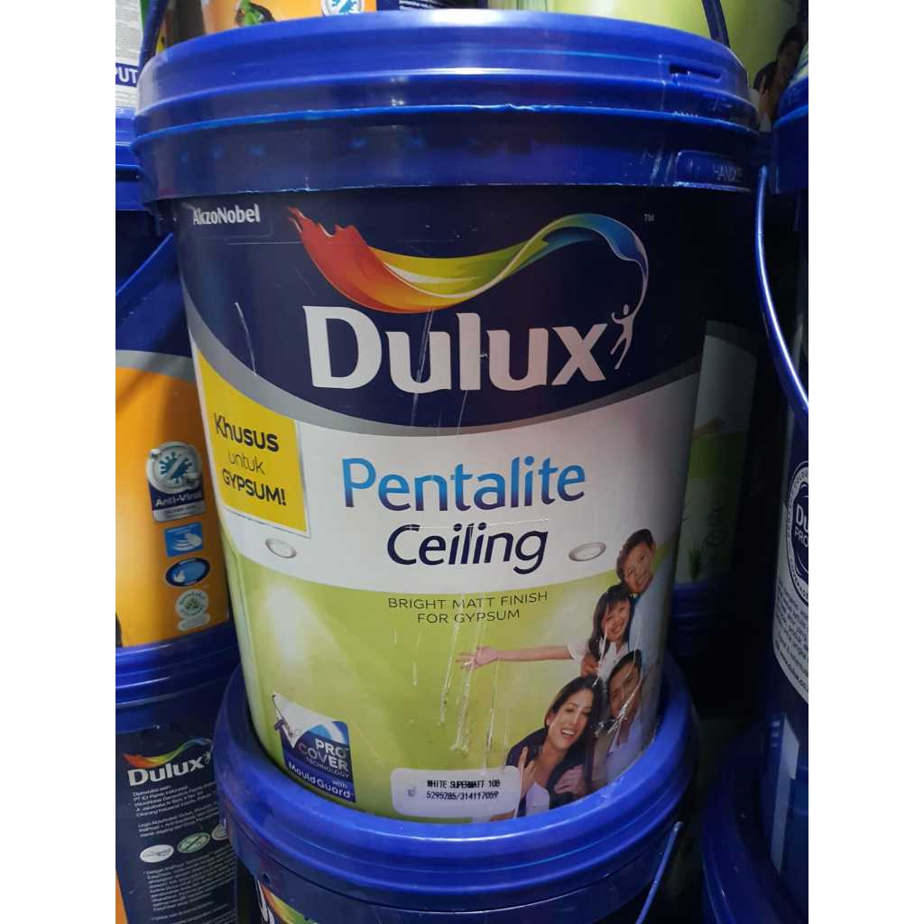 Jual Dulux Pentalite Ceiling Cat Plafon Putih Gipsum Gypsum White Supermatt 108 25kg 25 Kg Pail 8434