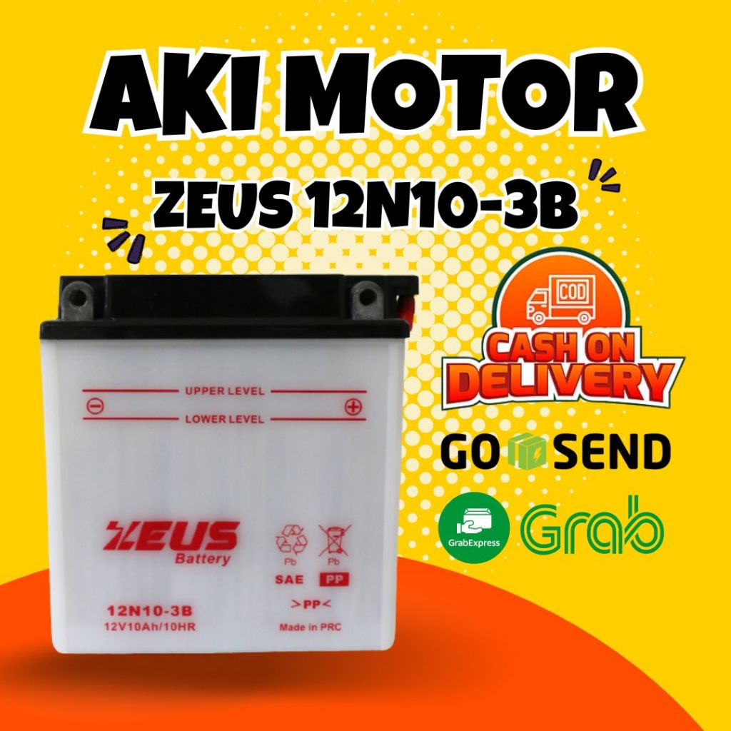 Jual Aki / Accu Motor Yuasa 12N10-3B (Mercy, Binter, Genset) | Shopee