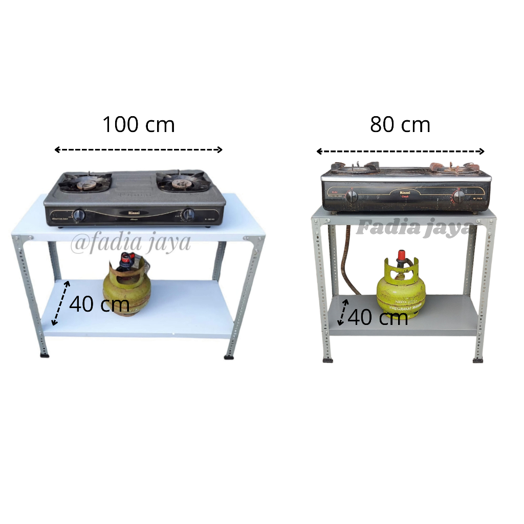 Jual Meja Kompor Gas 2 Tungku Rak Kompor 2 Susun | Shopee Indonesia