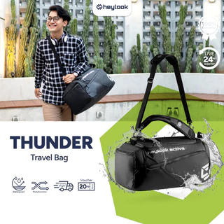 HEYLOOK Official - Travelbag Pria Multyfungsi 3 in 1 THUNDER Duffle Bag Tas Gym Travel Bag Tas Fitness Tas Futsal Tas Pulang Kampung