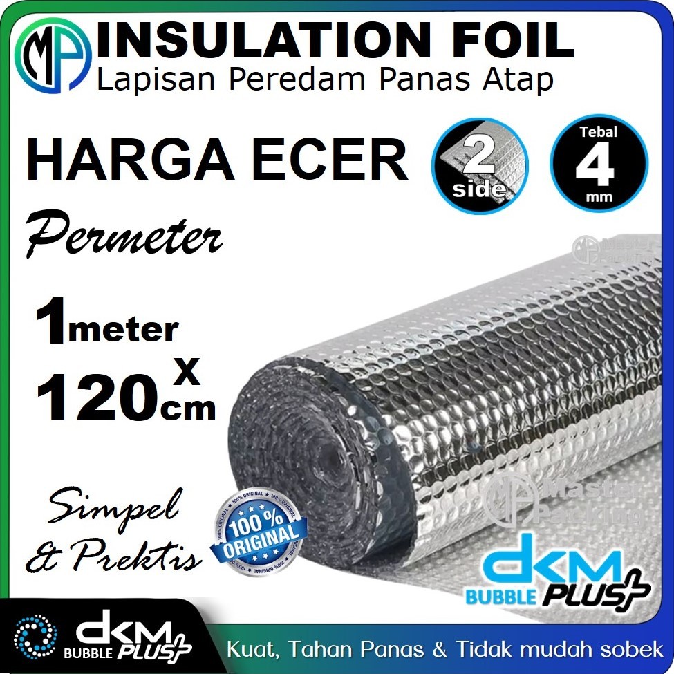 Jual Alumunium Foil Dkmplus Ecer Meteran Mtr X Cm Bubble Insulation Foam Foil Peredam