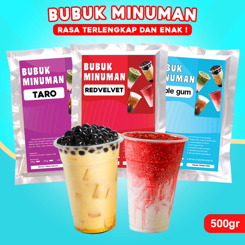 Jual Bubuk Minuman Rasa 500g Serbuk Minuman Rasa Bubuk Minuman Boba 500gr Bubuk Minuman 3426