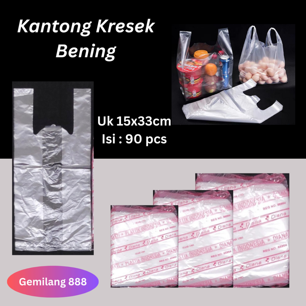 Jual Hd Bening Kantong Kresek Bening Uk 15 24 28 35 Kantong Plastik Bening Plastik 9759