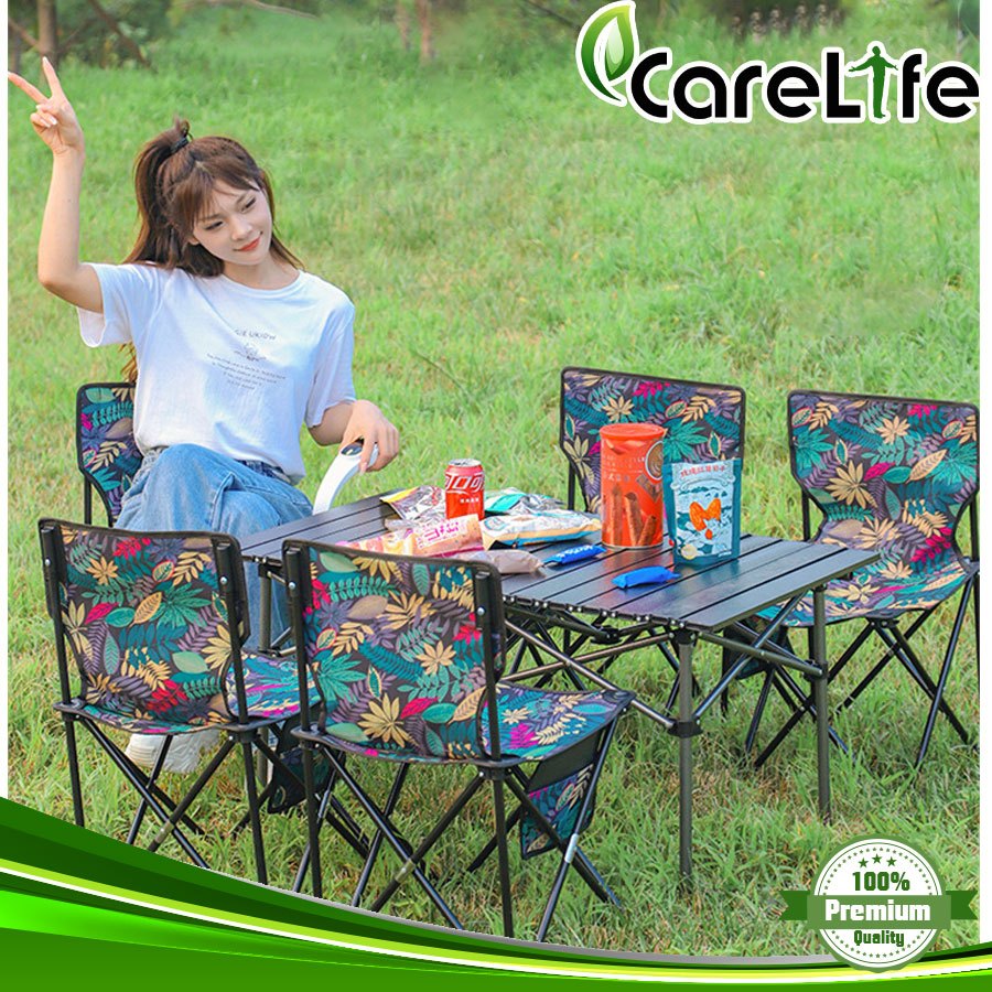 Jual Kursi Meja Lipat Outdoor Portable Kursi Meja Gunung Kuat Camping Carelifeid Shopee