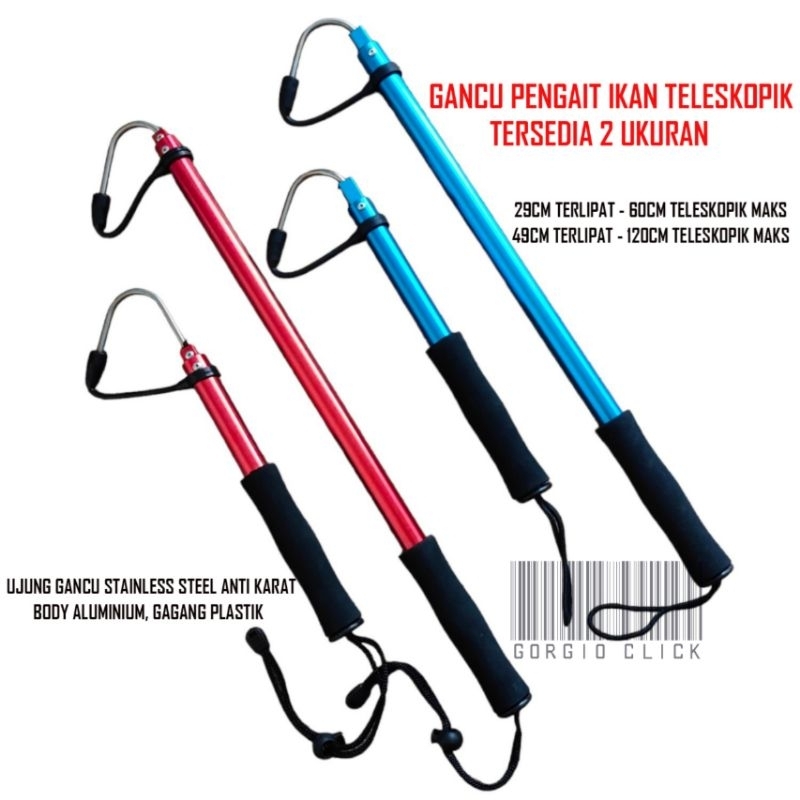 Jual Ganco Pengait Gancu Ikan Teleskopik | Shopee Indonesia