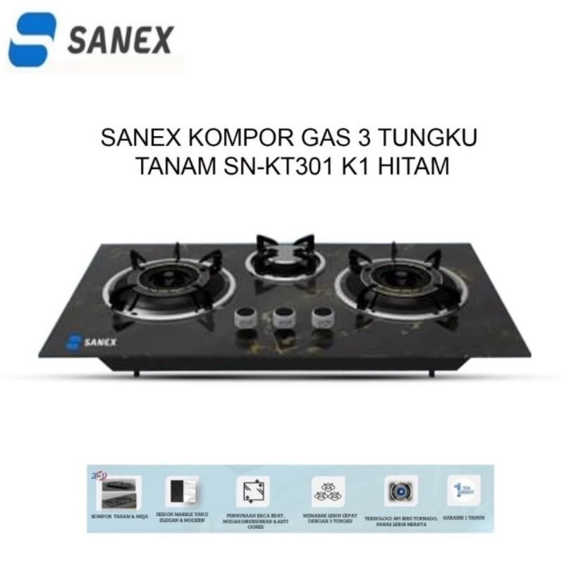 Jual Kompor Gas Sanex Tungku Sn Kt K Marble In Kompor Tanam