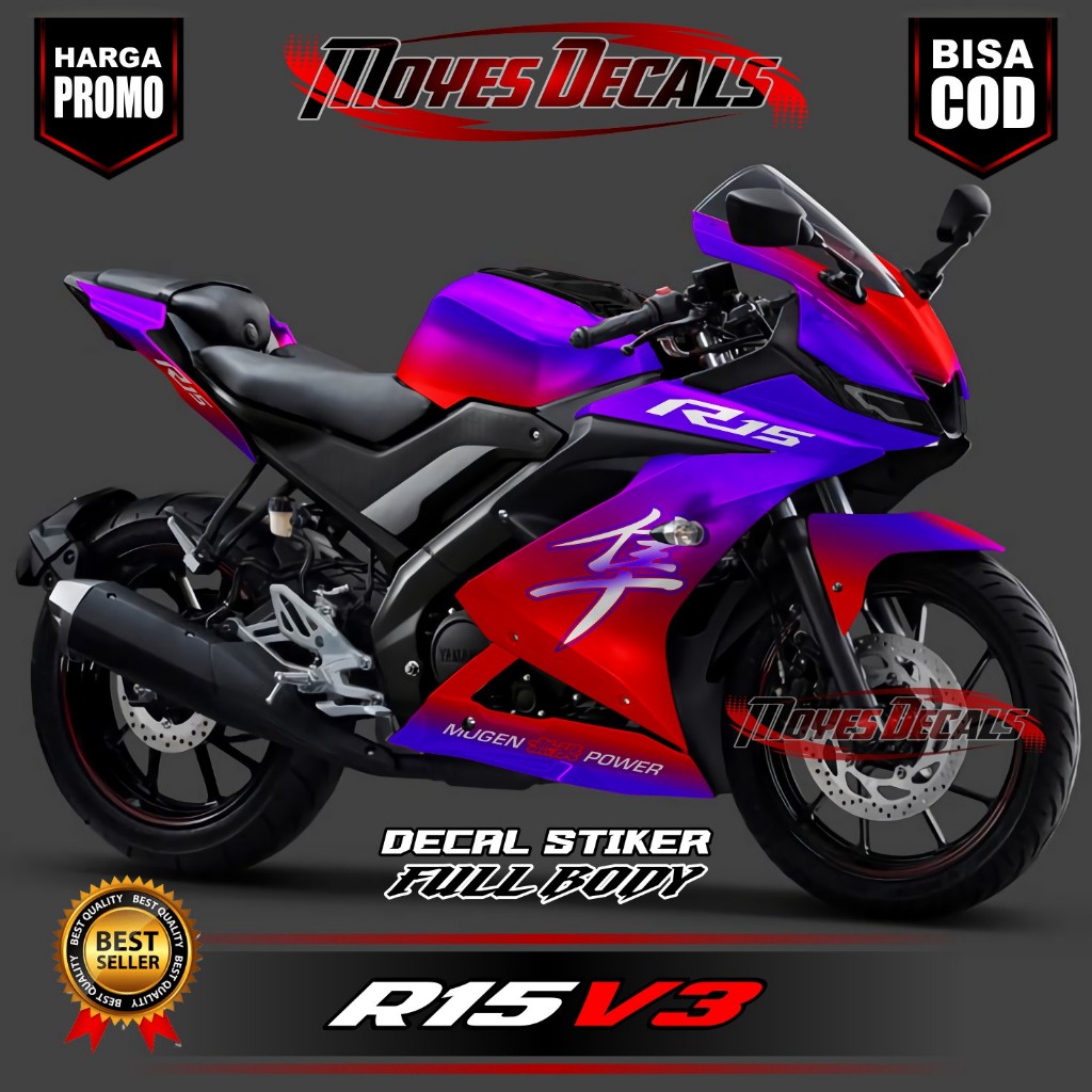 Jual Decal Stiker Variasi Fullbody Yamha R 15 V3 Design motiv Bunglon ...