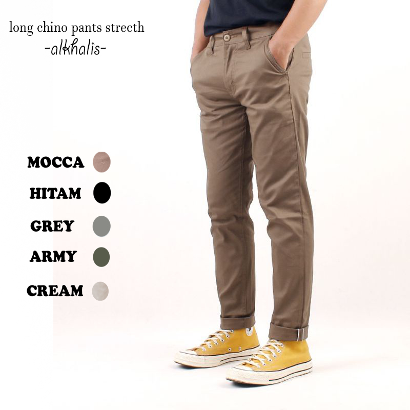 Jual CELANA PRIA CHINO Slim fit Panjang Kerja kantor Santai