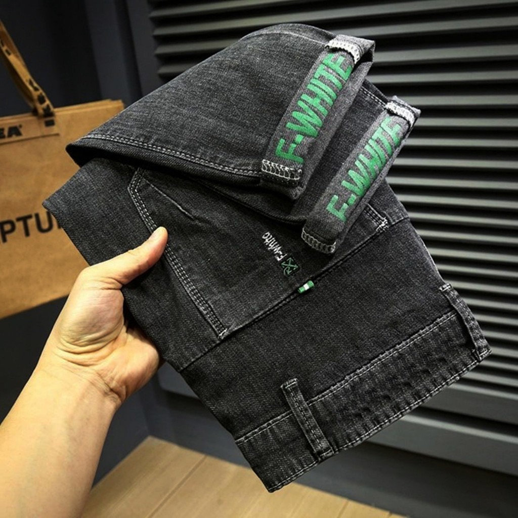 Jual celana jeans pria panjang slimfit stretch celana denim