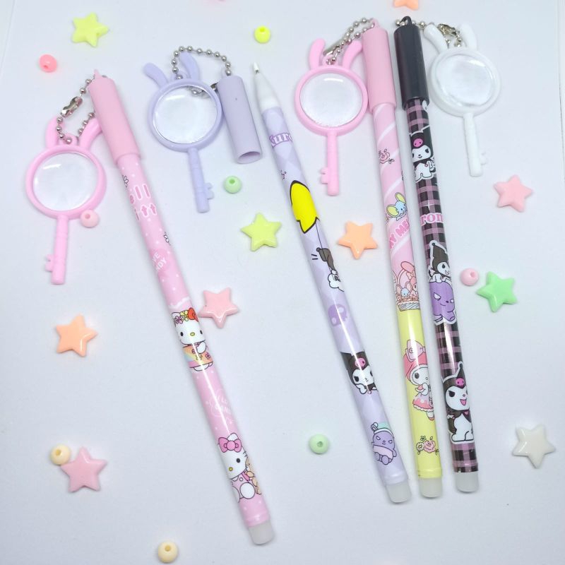 Jual Pulpen Gel Sanrio Motif Kaca Pembesar / Ballpen Gel Sanrio Kuromi ...