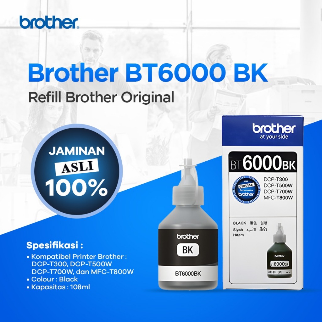 Jual Tinta Brother BT 6000 BK / BT6000 Black Original (BT6000BK ...