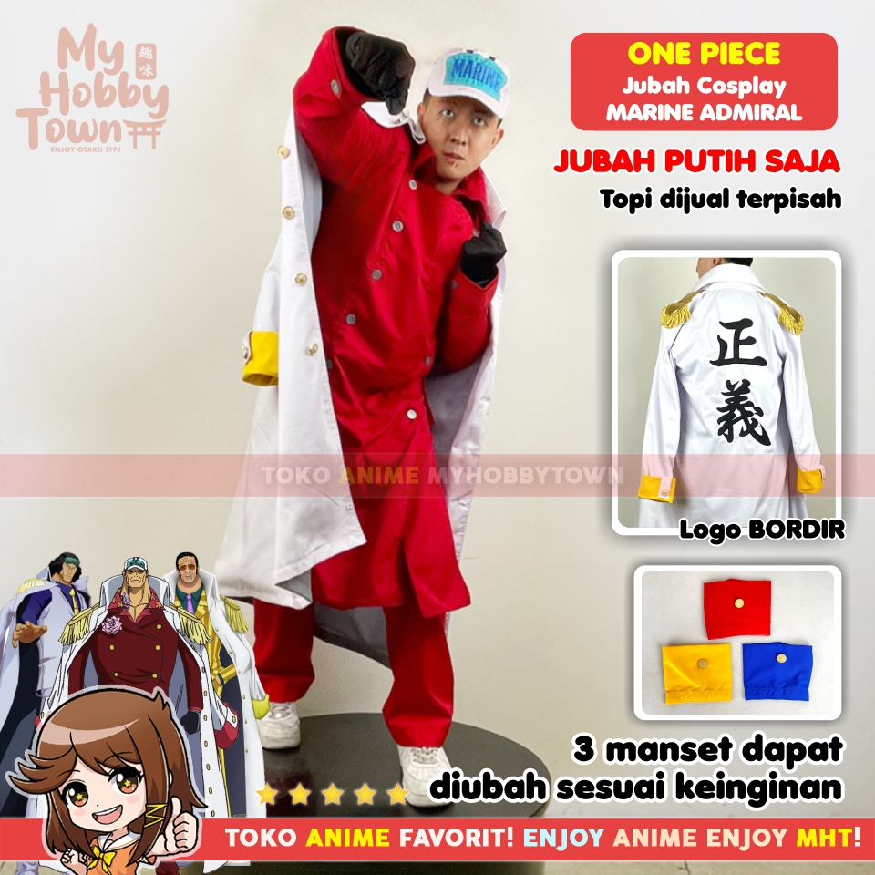 Jual Jubah Cosplay Anime One Piece Laksamana Marine Admiral Akainu