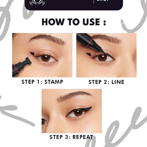 Jual Madame Gie Perfect Liner Eyeliner Black Two In One / STAMP