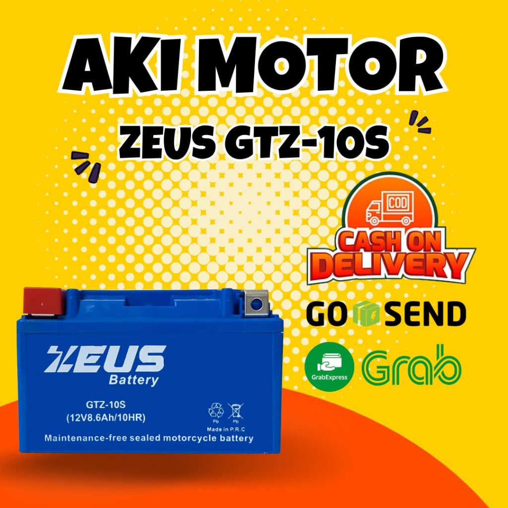 Jual Aki Motor YAMAHA R6 GTZ10S Aki Gel Aki MF Aki Kering Zeus High