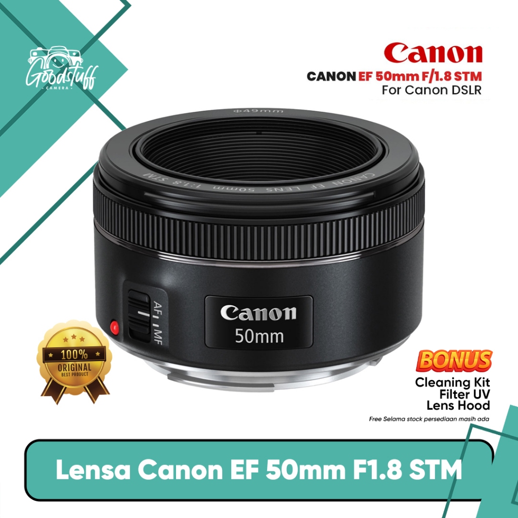 Jual LENSA CANON FIX STM 50mm f1,8 TERMURAH | Shopee Indonesia