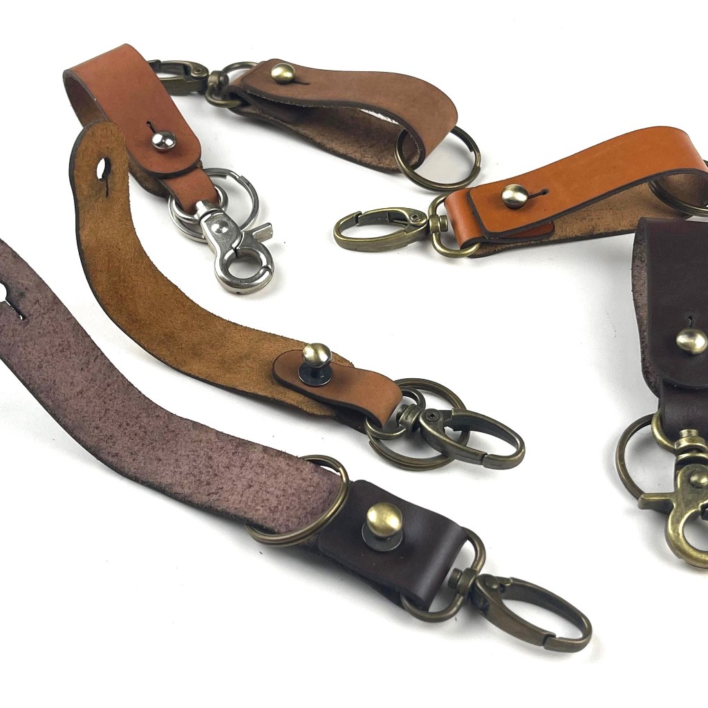 Jual Gantungan kunci kulit asli leather keychain snaphook | Shopee ...