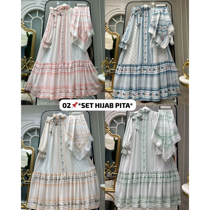 Jual shellasaukia dress set pita | Shopee Indonesia