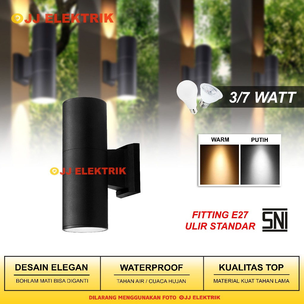 Jual Lampu Dinding Taman Outdoor Minimalis Tabung Led Wall Light