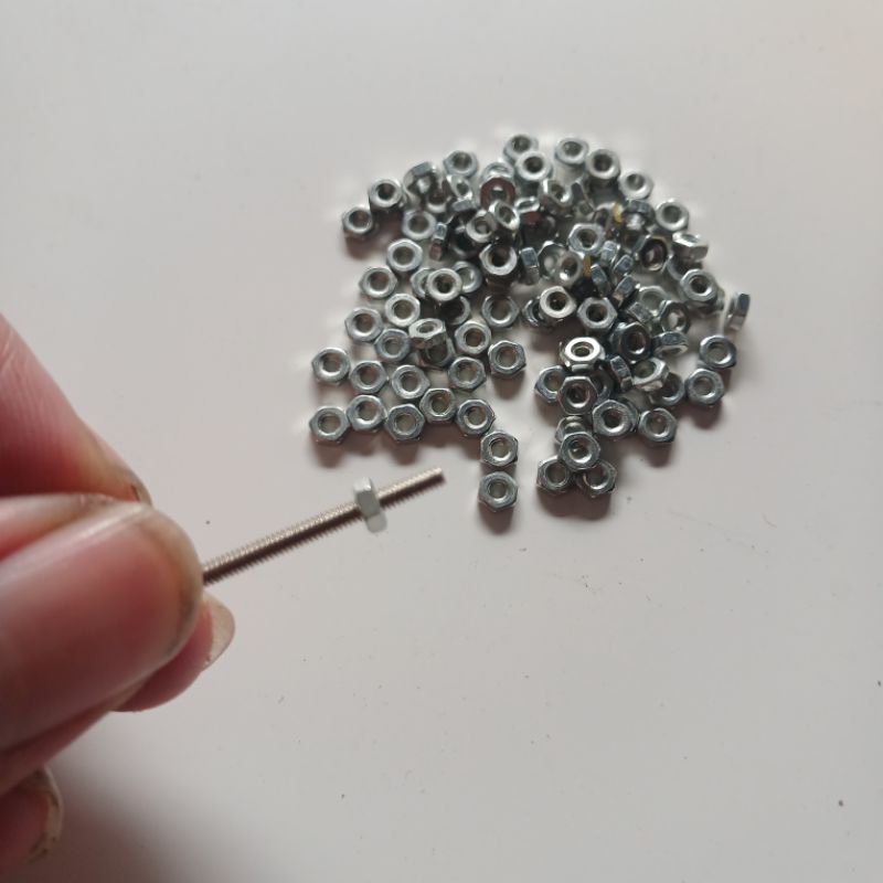 Jual Mur m2 / mur 2mm / nut m2 /mur untuk baut 2mm 100pcs | Shopee ...