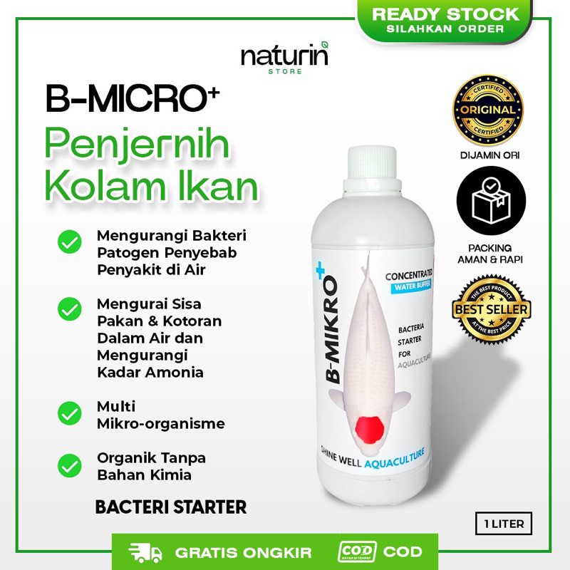 Jual B-MIKRO | BAKTERI STARTER KOI, PENJERNIH KOLAM AQUAKULTURE AIR ...