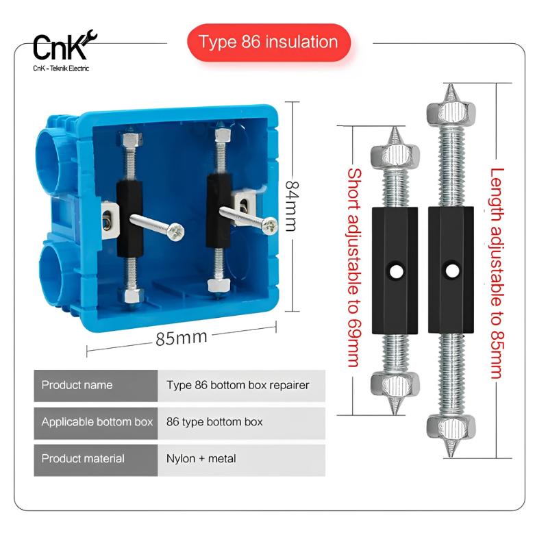 Jual Saklar Dinding Baut Sekrup Reparasi STOP KONTAK Dinding Breaket ...