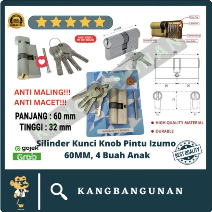 Jual Cylinder Silinder Kunci Pintu Rolling Door Mm Shopee Indonesia