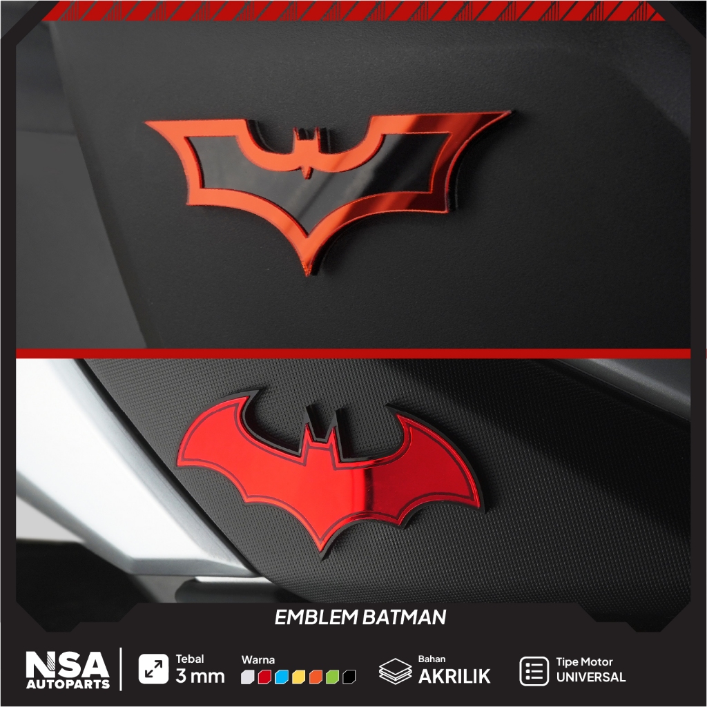 Jual EMBLEM BATMAN/EMBLEM BETMEN EMBLEM MOTOR 3D LOGO TIMBUL BATMAN ...