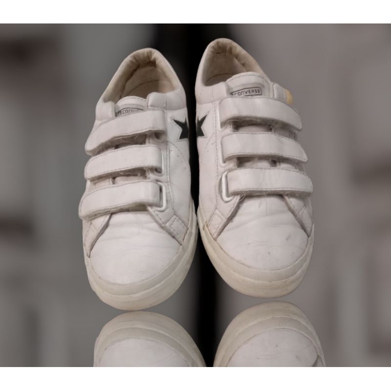 CONVERSE ONE STAR VELCRO WHITE LEATHER