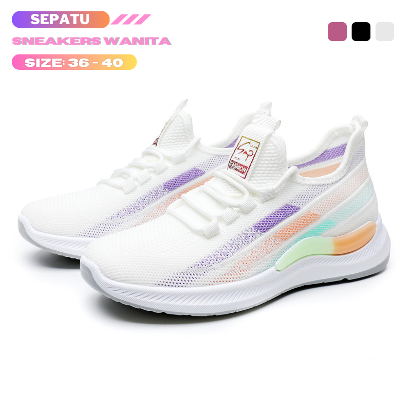 Jual Sepatu Sneakers Wanita Sport Shoes Import Running XY016 Casual