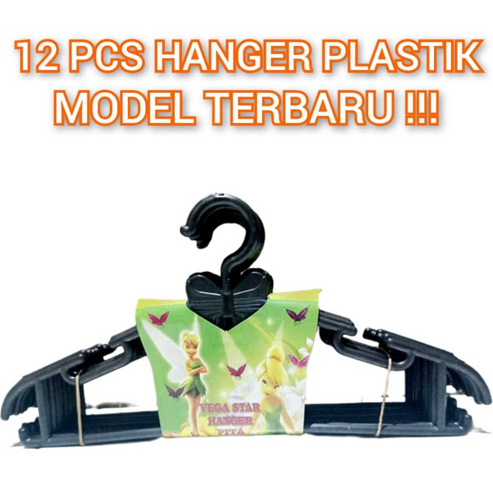 Jual 12 Pcs Gantungan Baju Hanger Plastik Dewasa Gantungan Baju Hanger Celana Pakaian Termurah 9184