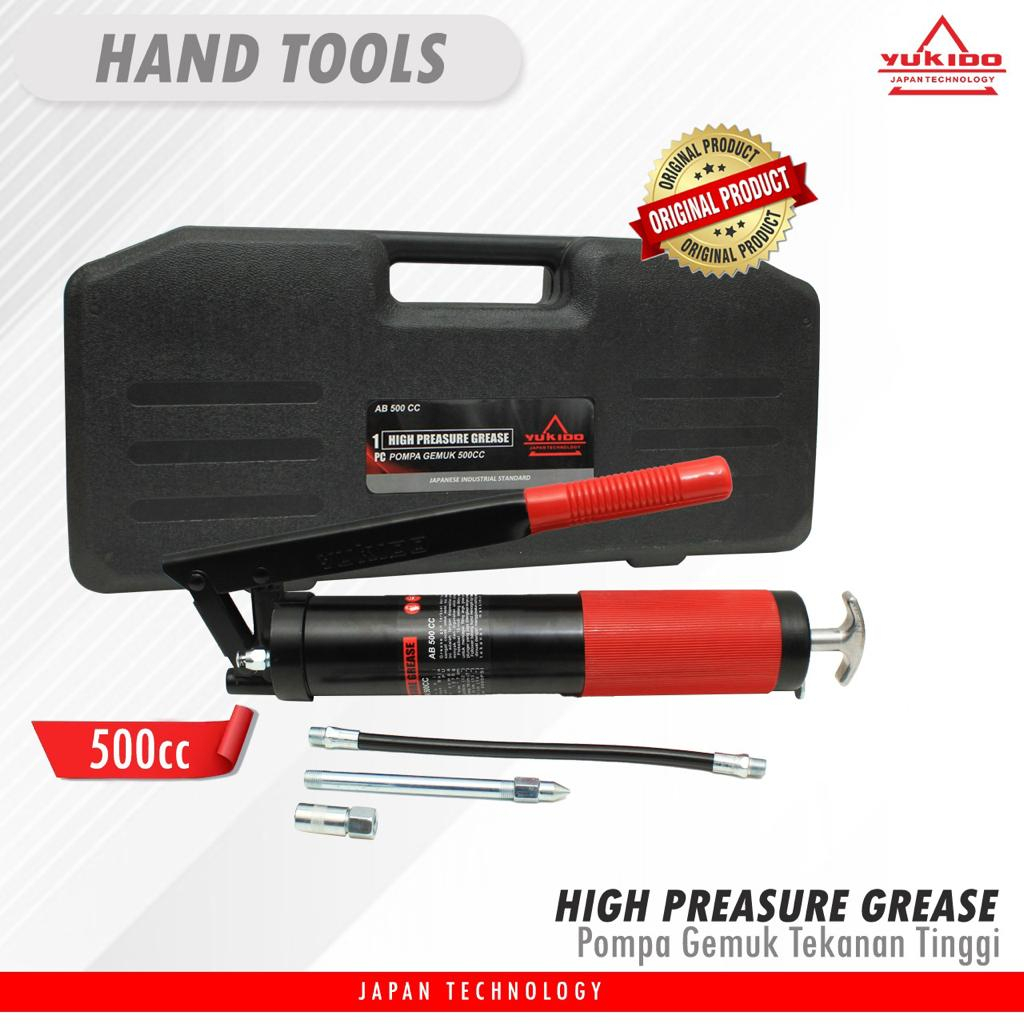 Jual Hand Grease Gun 500cc YUKIDO TEKIRO / Pompa Gemuk Tangan Hand