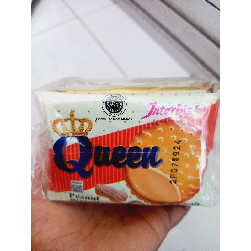 Jual Interbis Queen Coklat Peanut Biskuit Biskuit Jadul Biskuit Krim Coklat Kacang 3860