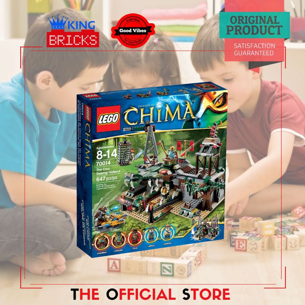 Jual LEGO Original CHIMA 70014 The Croc Swamp Hideout - Mainan Anak ...