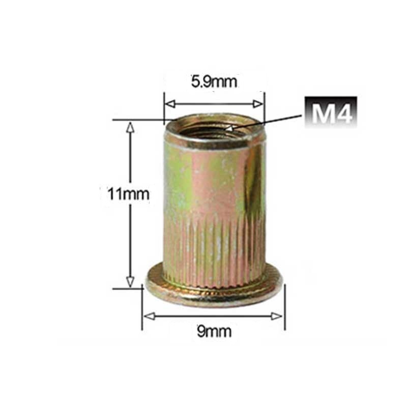 Jual Mur Rivet Nut Rivnut tanam M3 M4 M5 M6 3mm 4mm 5mm 6mm | Shopee ...