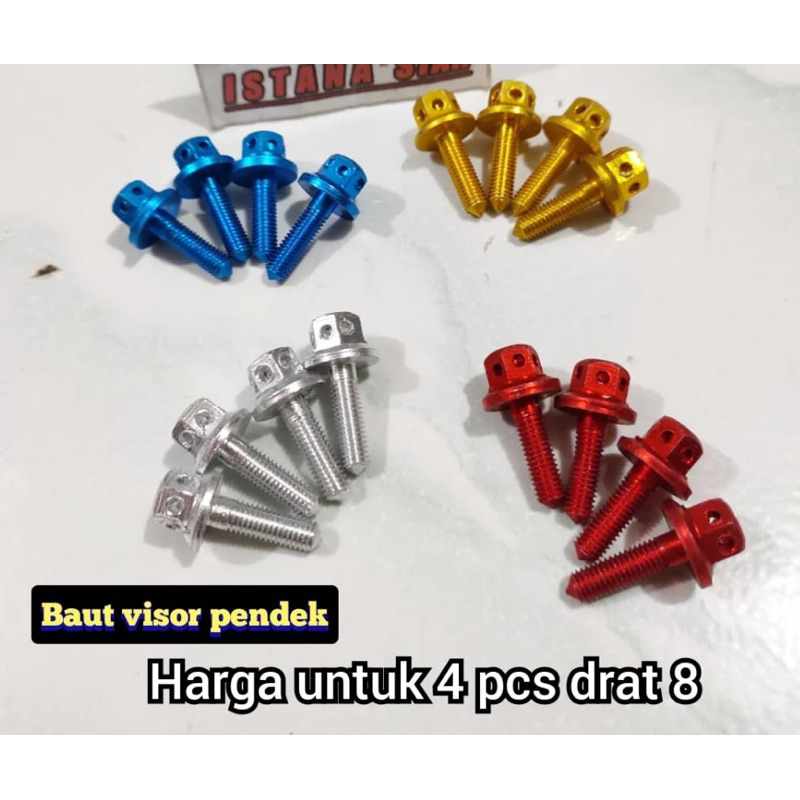 Jual BAUT VISOR WINDSHIELD NMAX AEROX LEXI PROBOLT GOLD HARGA PER SET