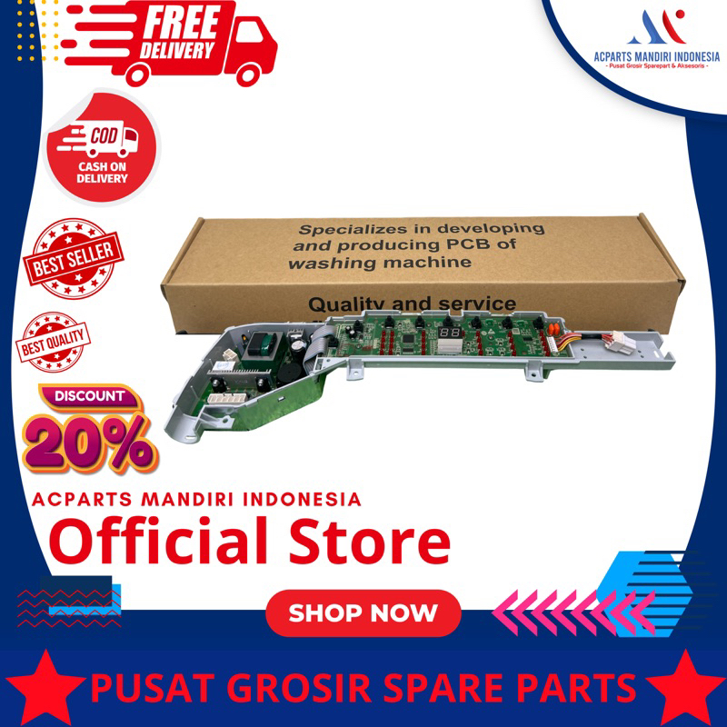 Jual AQUA AQW-78DD / AQW-88DD / AQW-98DD modul pcb mesin cuci Top ...