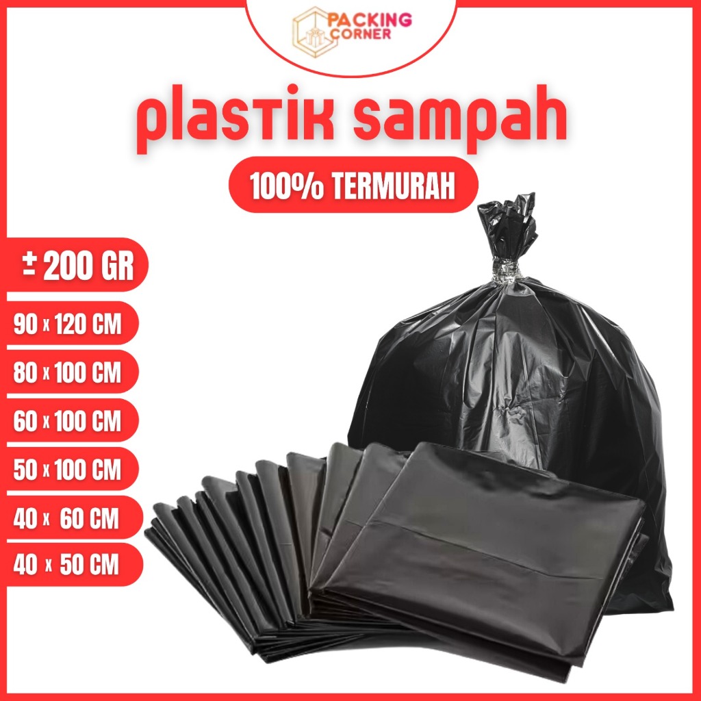 Jual Kantong Plastik Sampah 40x50 40x60 50x75 60x100 80x100 90x120 Garbage Plastik Serbaguna 5933