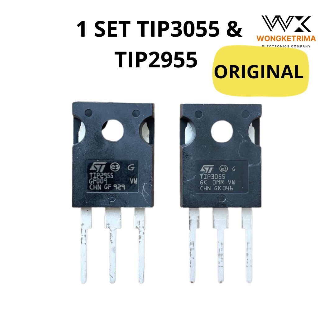 Jual Transistor TIP3055 TIP2955 TIP 3055 TIP 2955 Original 1set