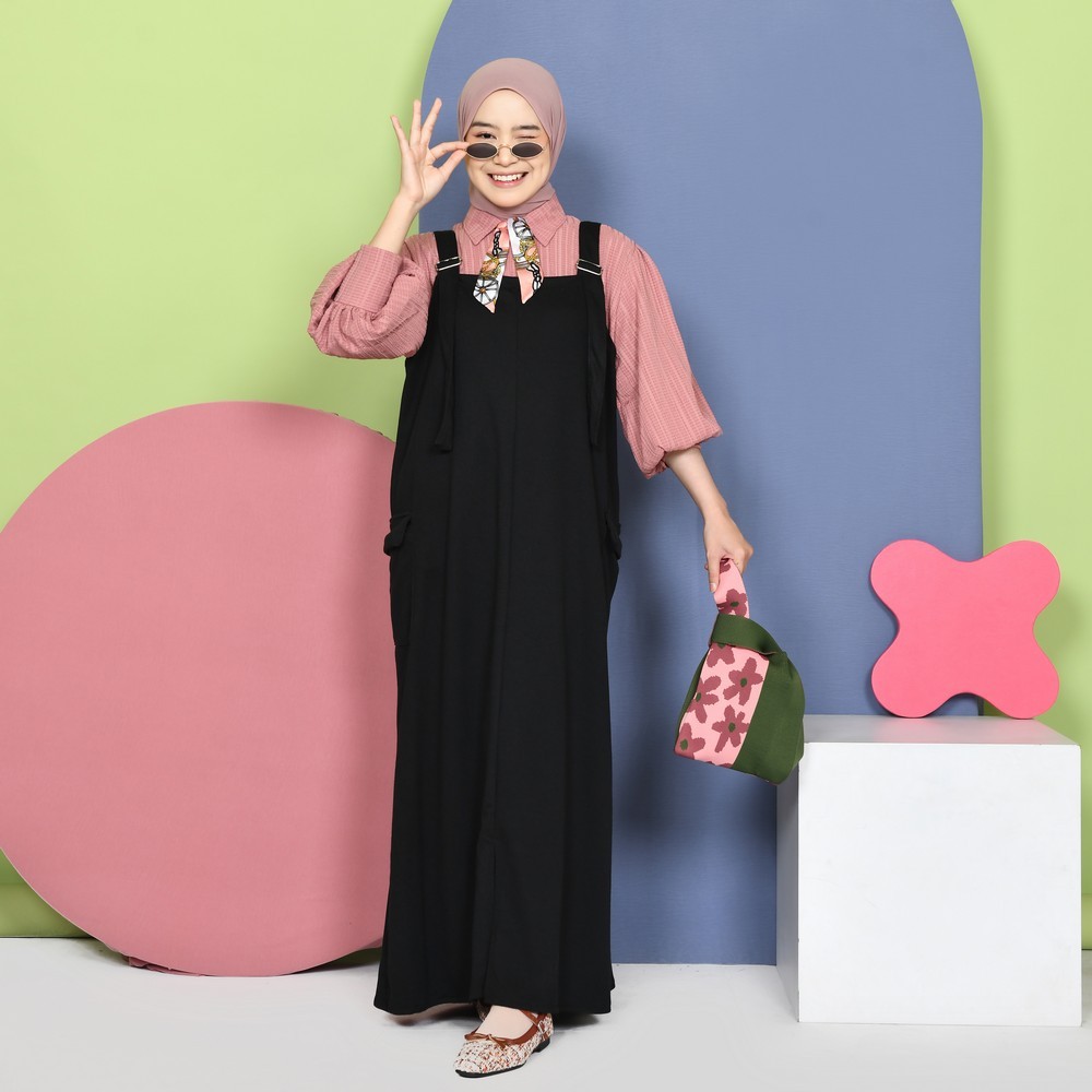Jual Mybamus Dania Overall Cargo Dress - Overall Rok Kekinian - Dress ...