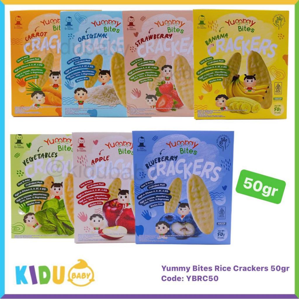 Jual Cemilan Bayi / Snack Anak Yummy Bites Rice Crackers 50gr Kidu Baby ...