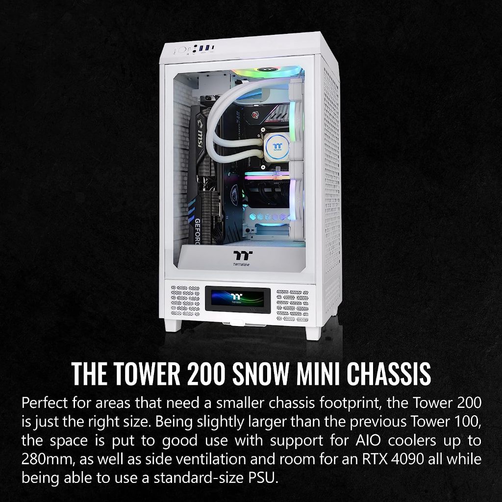 Jual THERMALTAKE THE TOWER 200 SNOW MINI ITX PC CASE CASING GAMING CHASSIS Shopee Indonesia