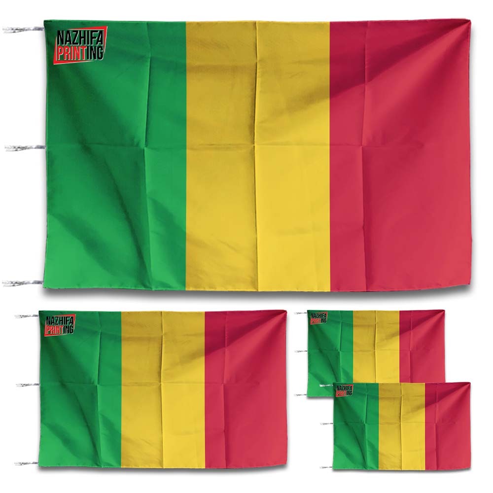 Jual Bendera Negara Mali - Ukuran Kecil-Besar Bahan Satin Peles, Bisa ...