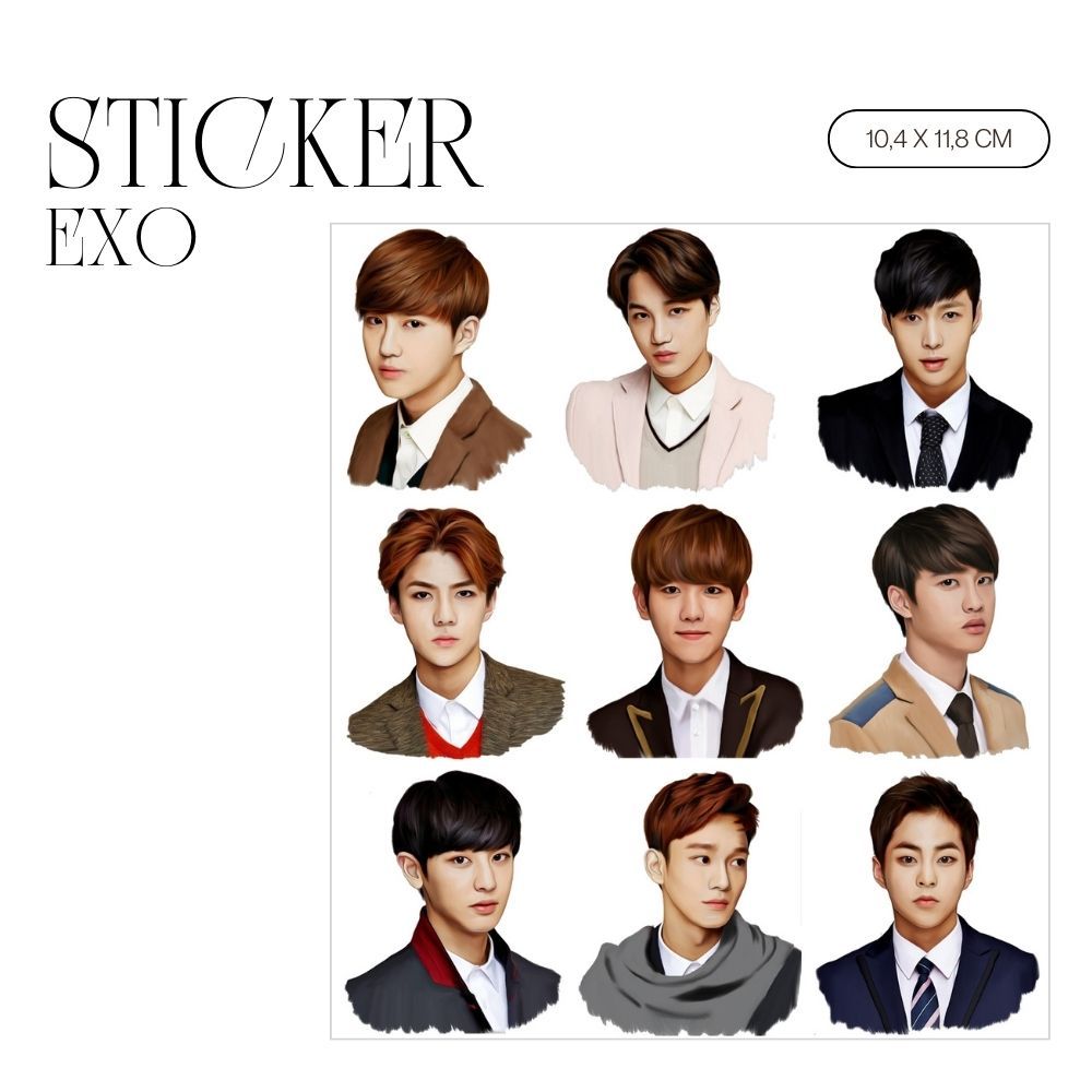 Jual STIKER EXO TRANSPARAN (1 SET) TANDA TANGAN TTD KPOP IDOL KOREA ...