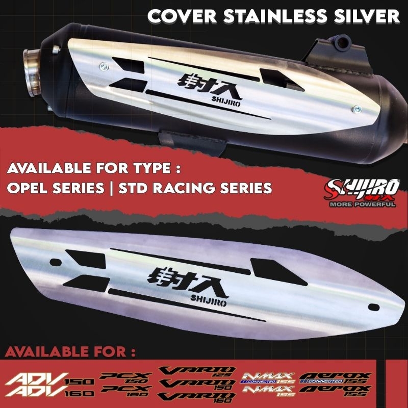 Jual Cover Tameng Knalpot Shijiro Stainless N max Aerox Lexy Vario 150 ...