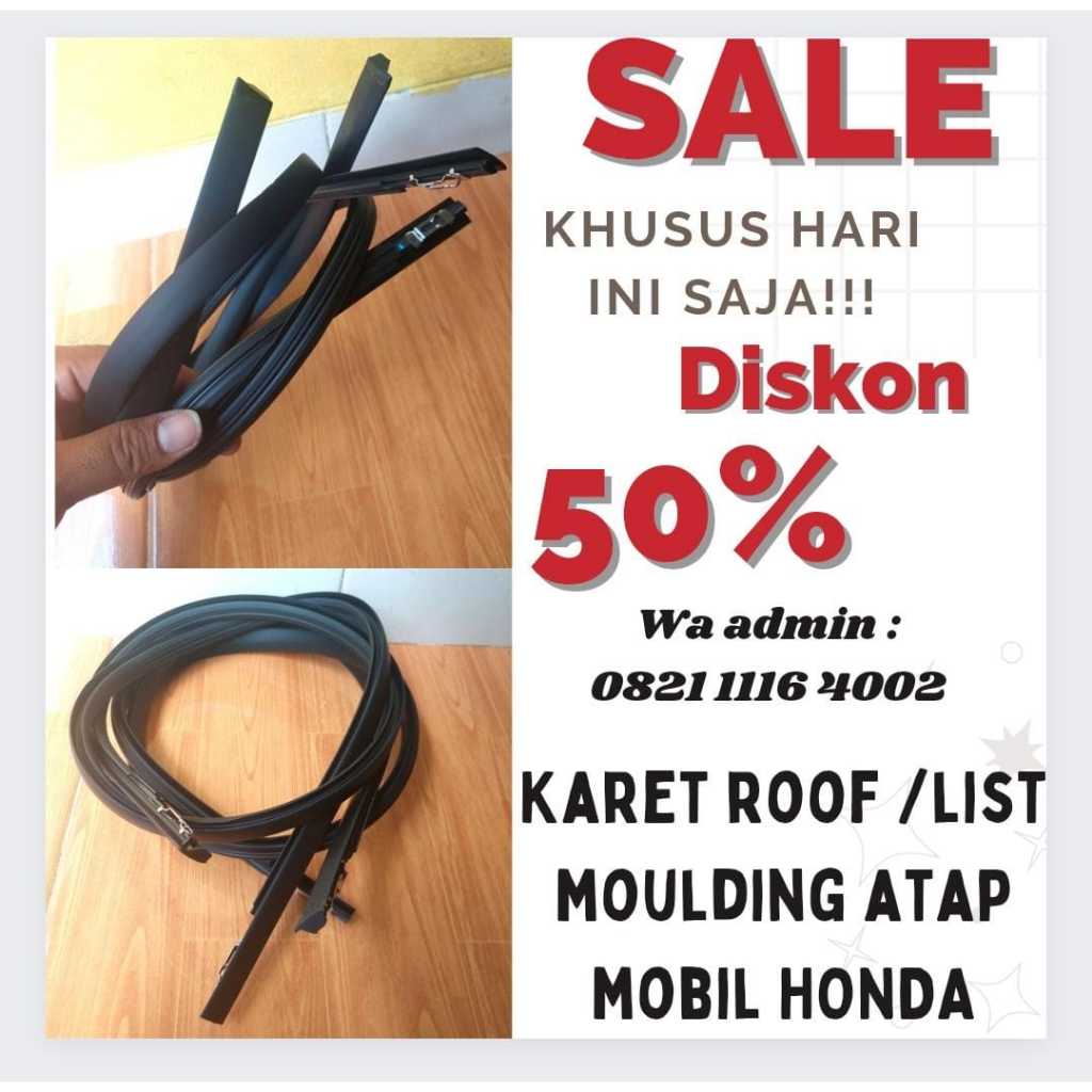 Jual karet roof/list atap mobil /list moulding atap mobil /karet atap