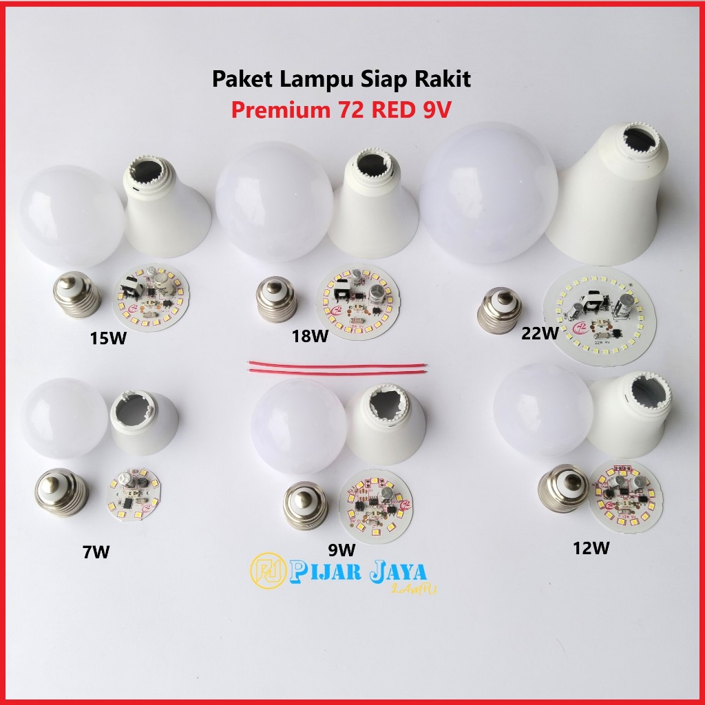 Jual Paket Lampu Led Rakitan Watt Siap Rakit Sendiri Full Set Premium