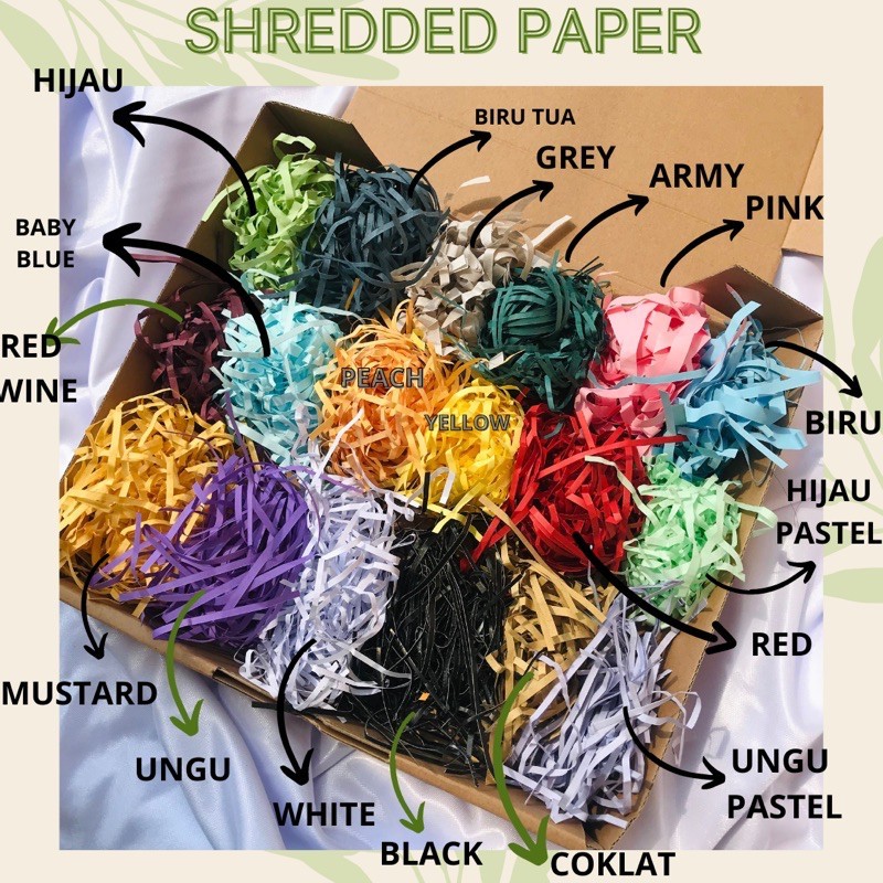 Jual (Khusus Kota Batam) Gift Box Filler Shredded Paper / Isian Hampers ...