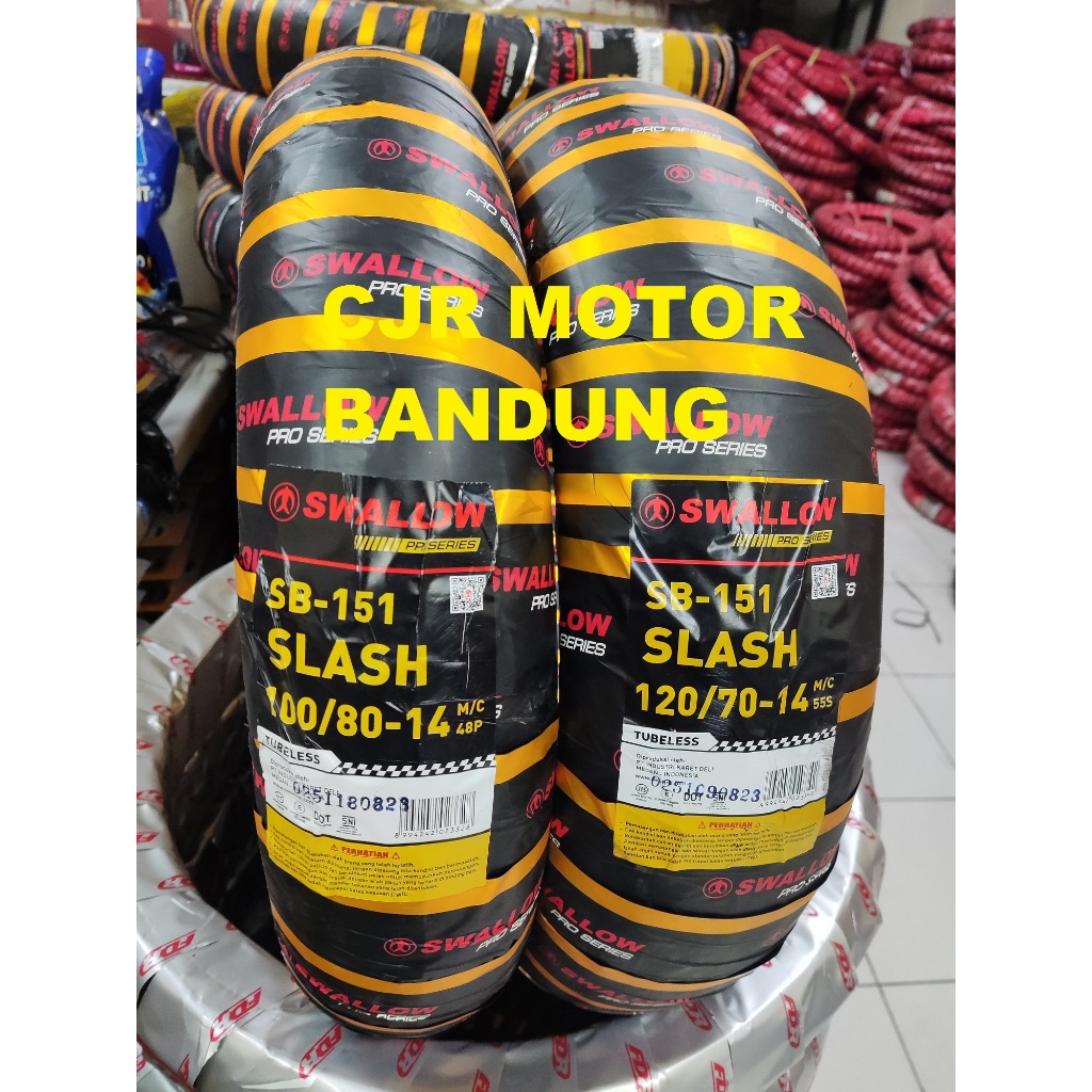 Jual PAKET BAN 100/80 & 120/70 RING 14 BAN MOTOR BALAP SOFT SWALLOW ...