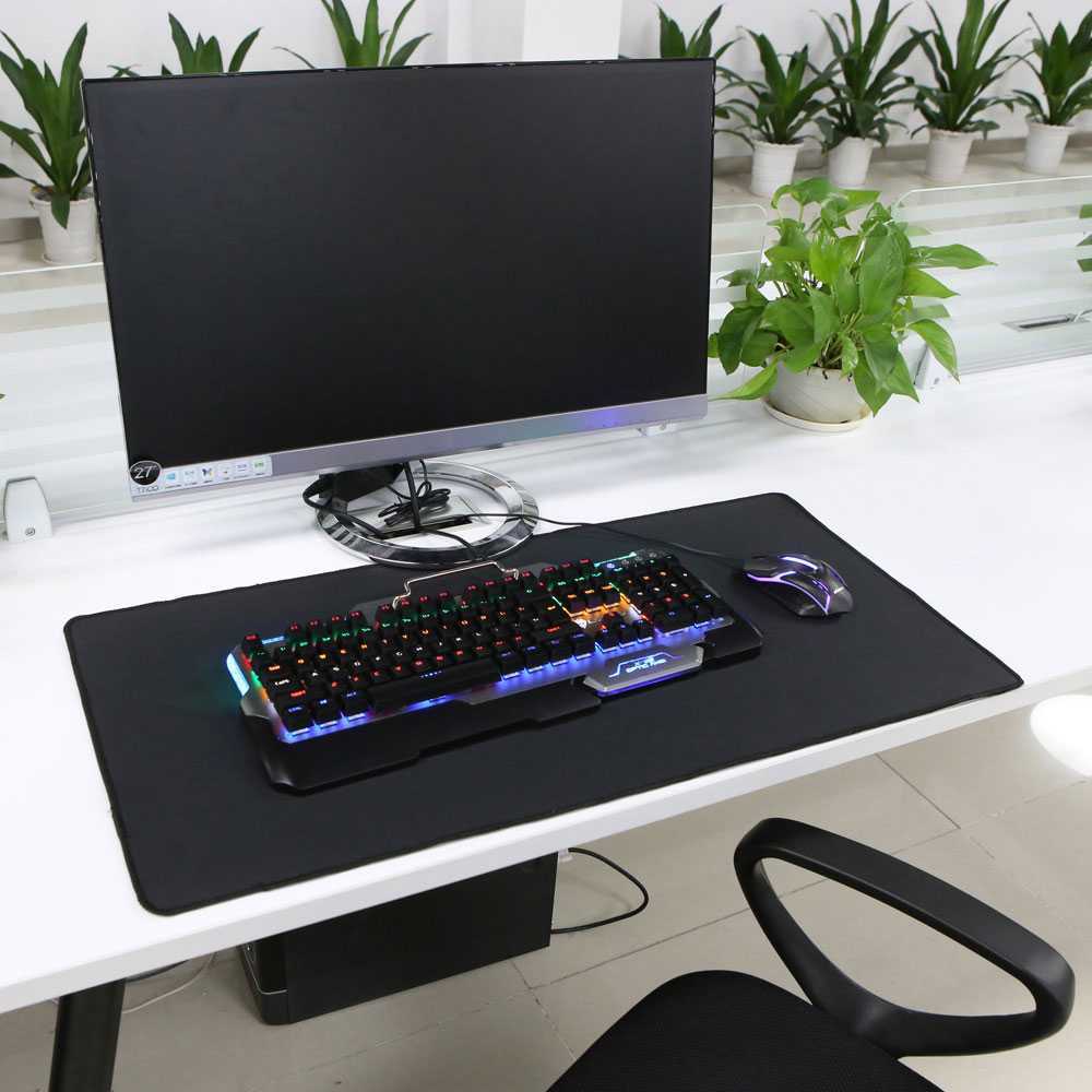 Jual MousePad Gaming XL Polos Hitam Mouse Pad Desk Mat Alas Meja Kerja ...